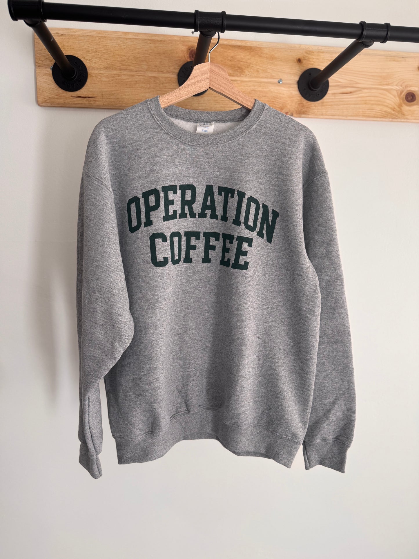 Operation Coffee Grey Crewnecks