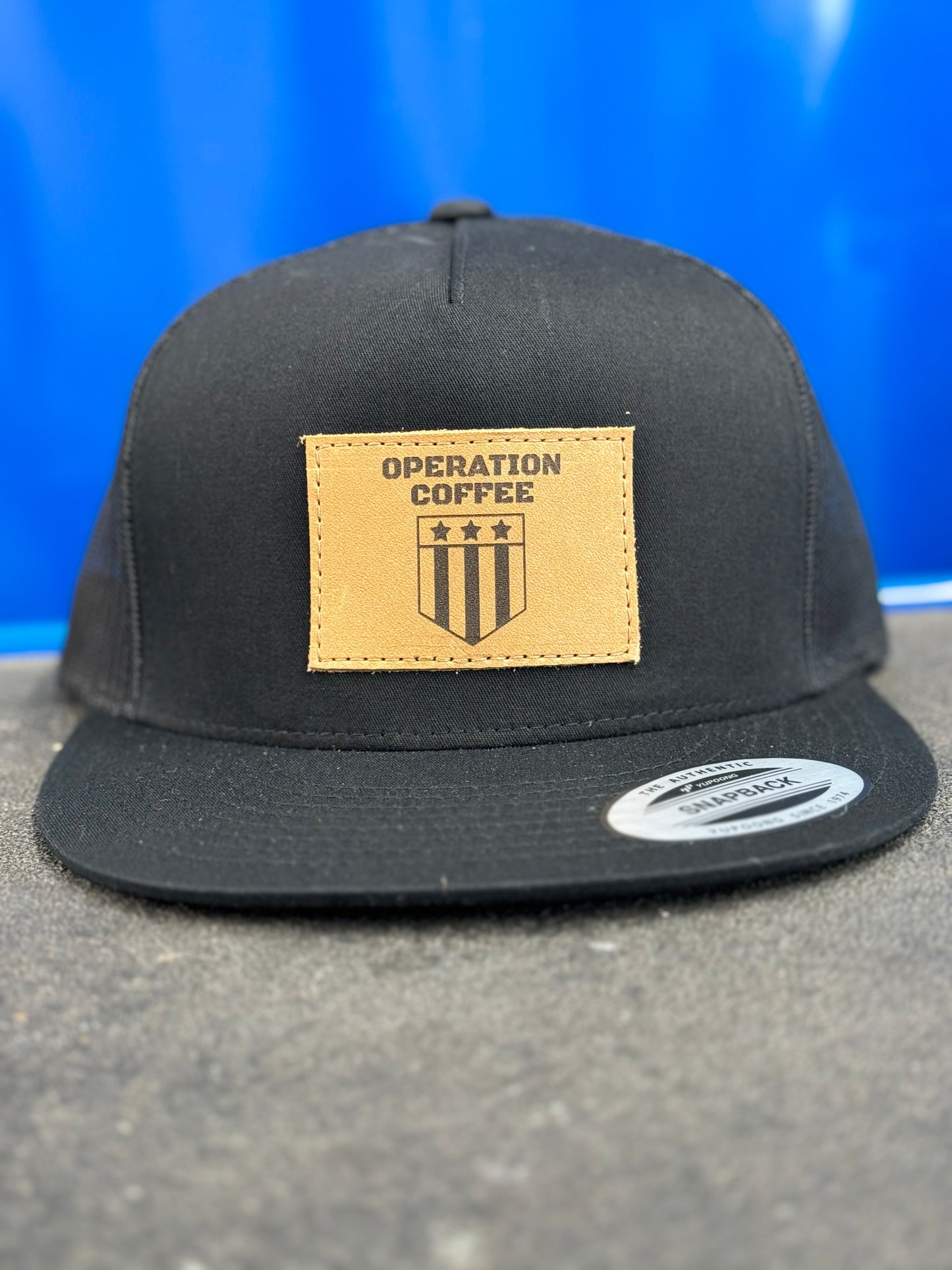 Custom Black Operation Coffee Snap Back Hat