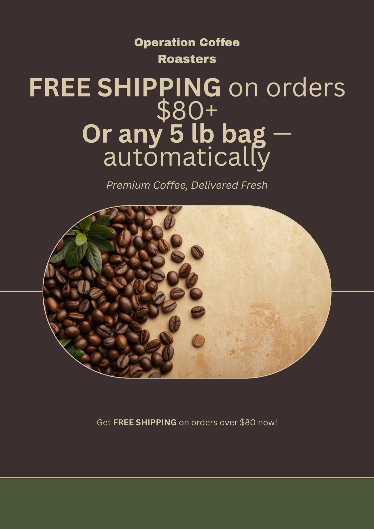 Free shipping on orders $80 or more — Operation Coffee