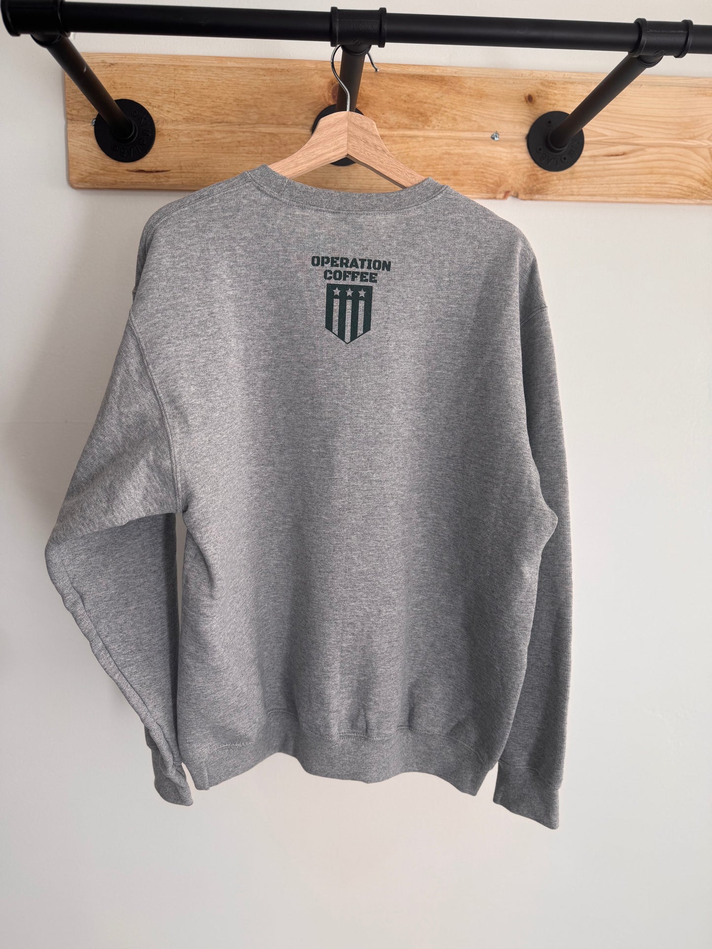 Operation Coffee Grey Crewnecks